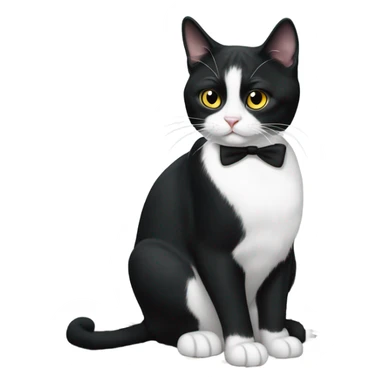 Tuxedo cat doing a puzzle sticker