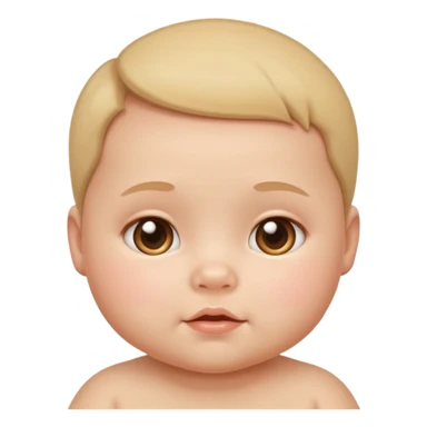 A baby face sticker