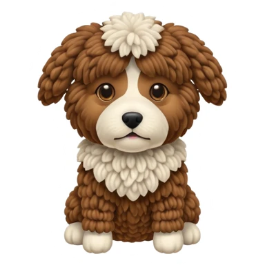 dog made of wool  sticker