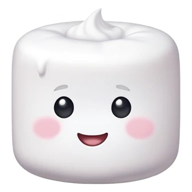 Marshmallow with cute face  sticker