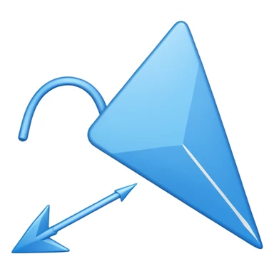 Blue mouse cursor sticker