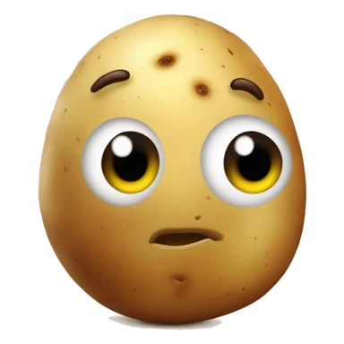 cute potato has bic eyes sticker