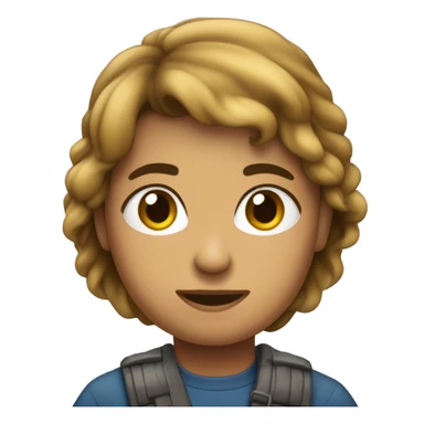 criança pele escura mais um pouco clara com capelo escuro e enrolado. sticker