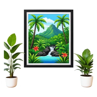 thumbnail picture mac os, painting on wall, tropics sticker