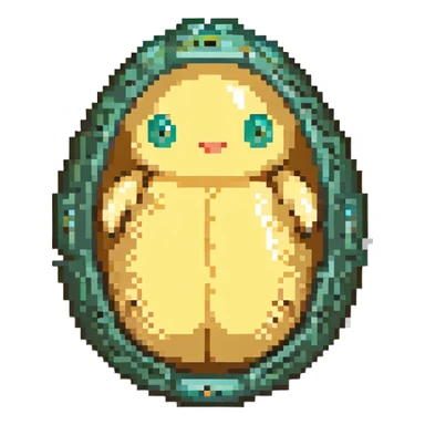 MRI parasitic embryo, digital, fetal small shape, eerie, horror, pupa, crystalis, in-utero, sea-life, siphonophore, polyp, Cnidaria, within egg, metamorphosis sticker