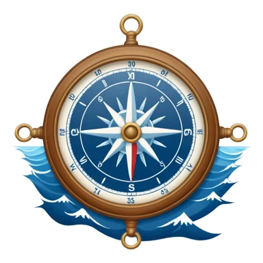 blue-white sea navigation chart sticker
