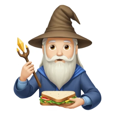 wizard making sandwich sticker