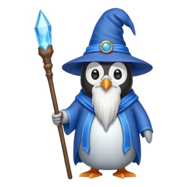 Penguin Wizard sticker