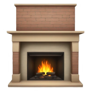 Realistic fireplace  sticker