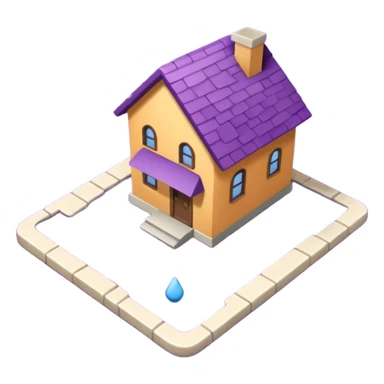 "Forty-two purple footsteps moving across a map inside a house." sticker