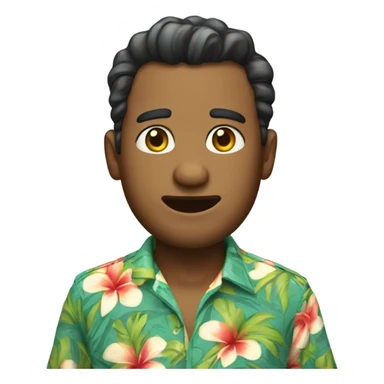 Nuthead in a Hawaiian shirt  sticker