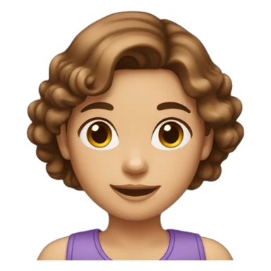 birthday brown hair girl sticker