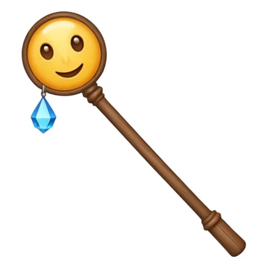 magic wooden staff with hole sticker