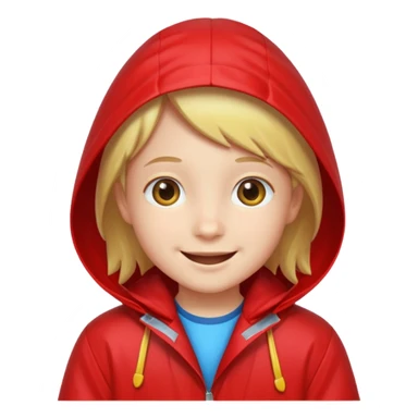 red raincoat Kid sticker