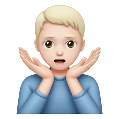 Person chocking themselves with their hands sticker