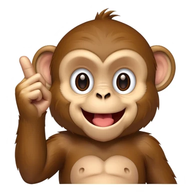 monkey smiling with middle finger sticker