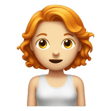 ginger girl shrugging  sticker