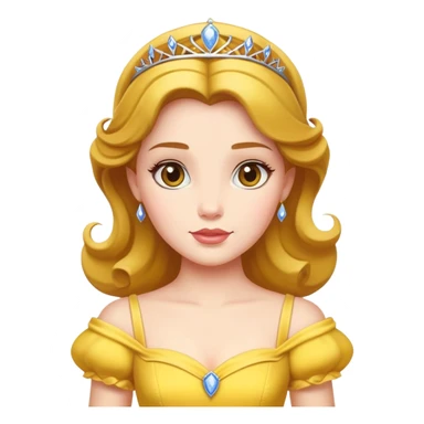 Belle princess with yellow dress sticker