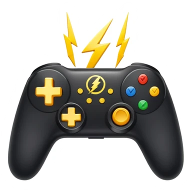 gaming controller with lightning bolts server logo sticker
