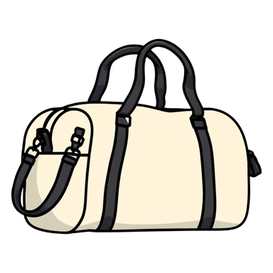 all black duffle bag with black strap sticker