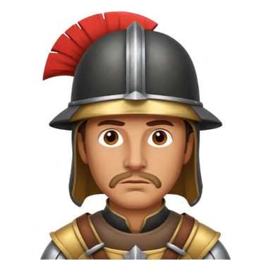 The head of a Spanish conquistador sticker