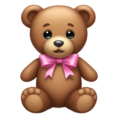 Teddy bear with pink bow  sticker