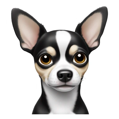 Black and white chihuahua  sticker