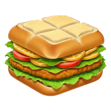 Schnitzelbroetchen mit Salatblatt, keine extra Sachen sticker