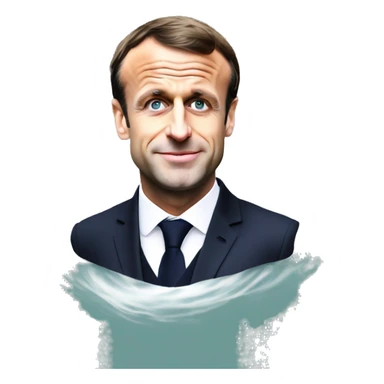 Emmanuel Macron dans la seine sticker