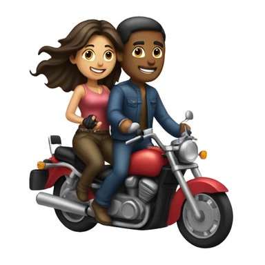 Couple on motorcycle sticker