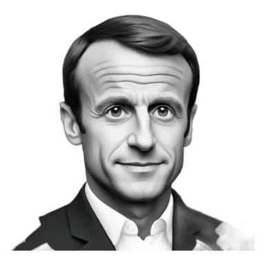 Emmanuel Macron, dollars shaped ehes sticker