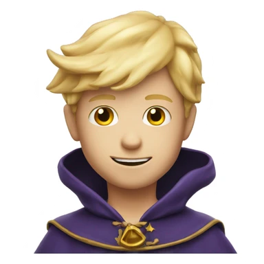 blond boy with magic hat  wizard  sticker