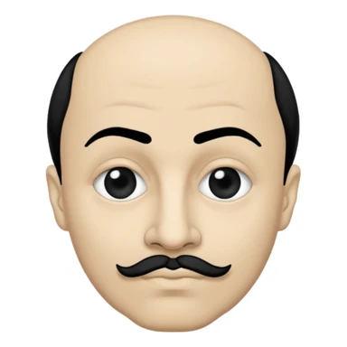 a hand drawn black outline portrait of philosopher Montaigne with similar-sized eyes based a famous portrait of him sticker