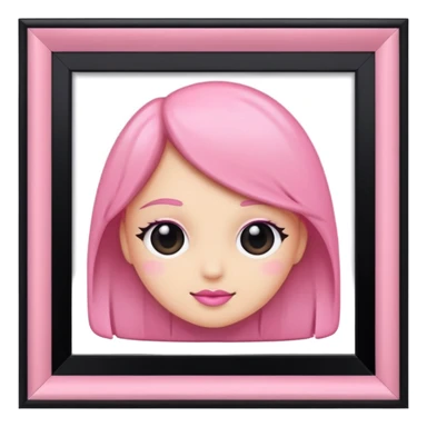 pink girly framed photos of something girly sticker