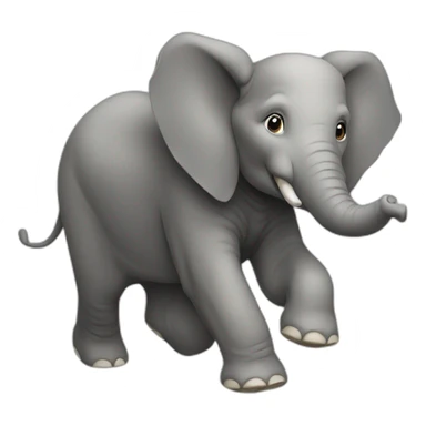 running elephant sticker