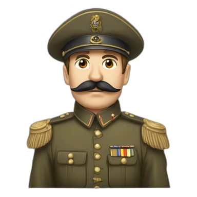 allemand moustachu de la seconde guerre mondiale sticker