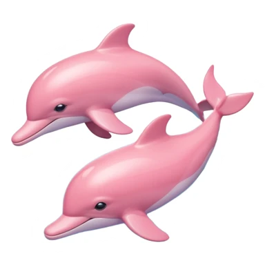 two Pale pink dolphin sticker