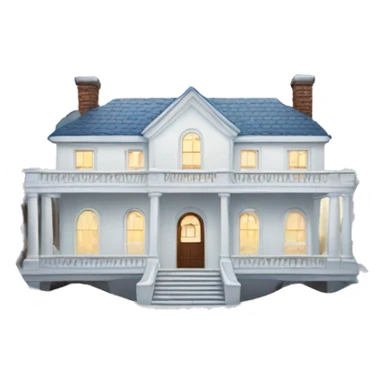 White House in winter forest sticker