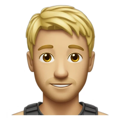 Blond-man-Freckles-Fringe sticker
