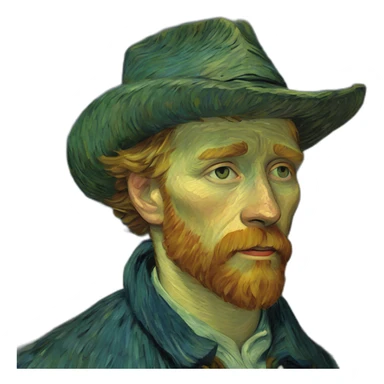 Corazón pintado con la noche estrellada de van Gogh sticker