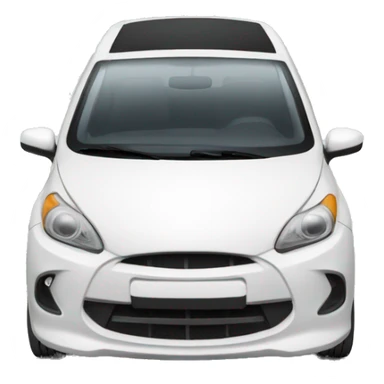 White hatchback car sticker
