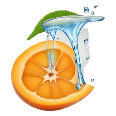 A SINGLE apricot slice water dripping on it NO DISH high quality sticker