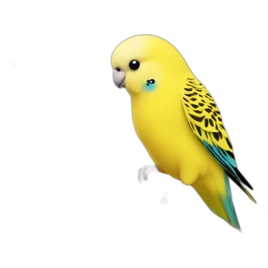 yellow budgie sticker