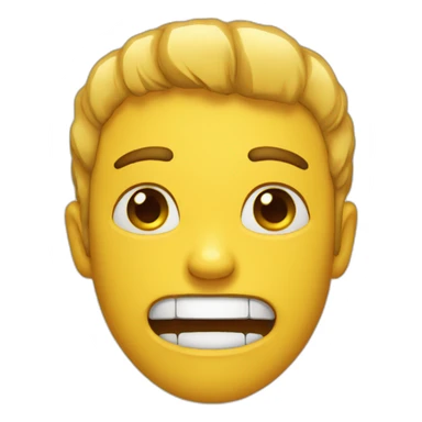 pained smile sticker