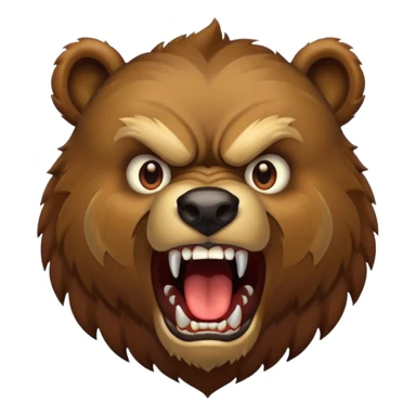 werebear with roaring sticker