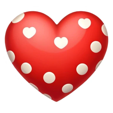 Spotty heart sticker