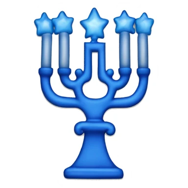 blue menorah sticker