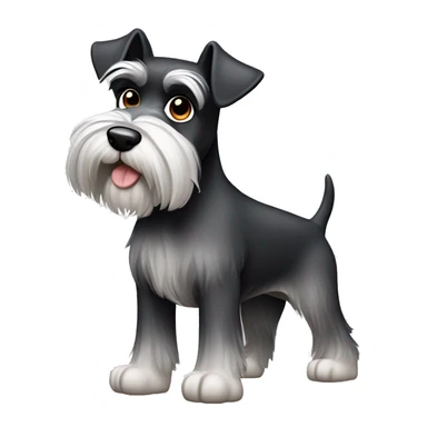 schnauzer full body sticker