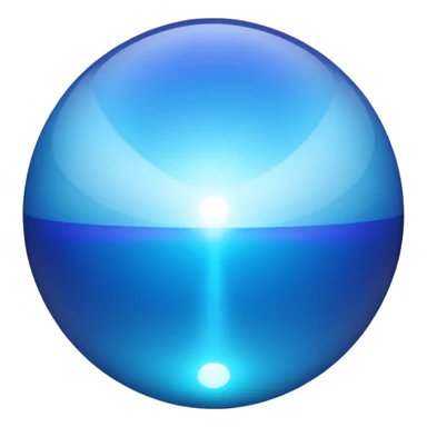blue sorayama gradient chrome plasma energy sphere sticker