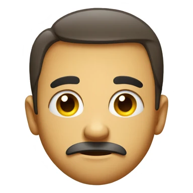Emoji with one raised eyebrow and smirk sticker
